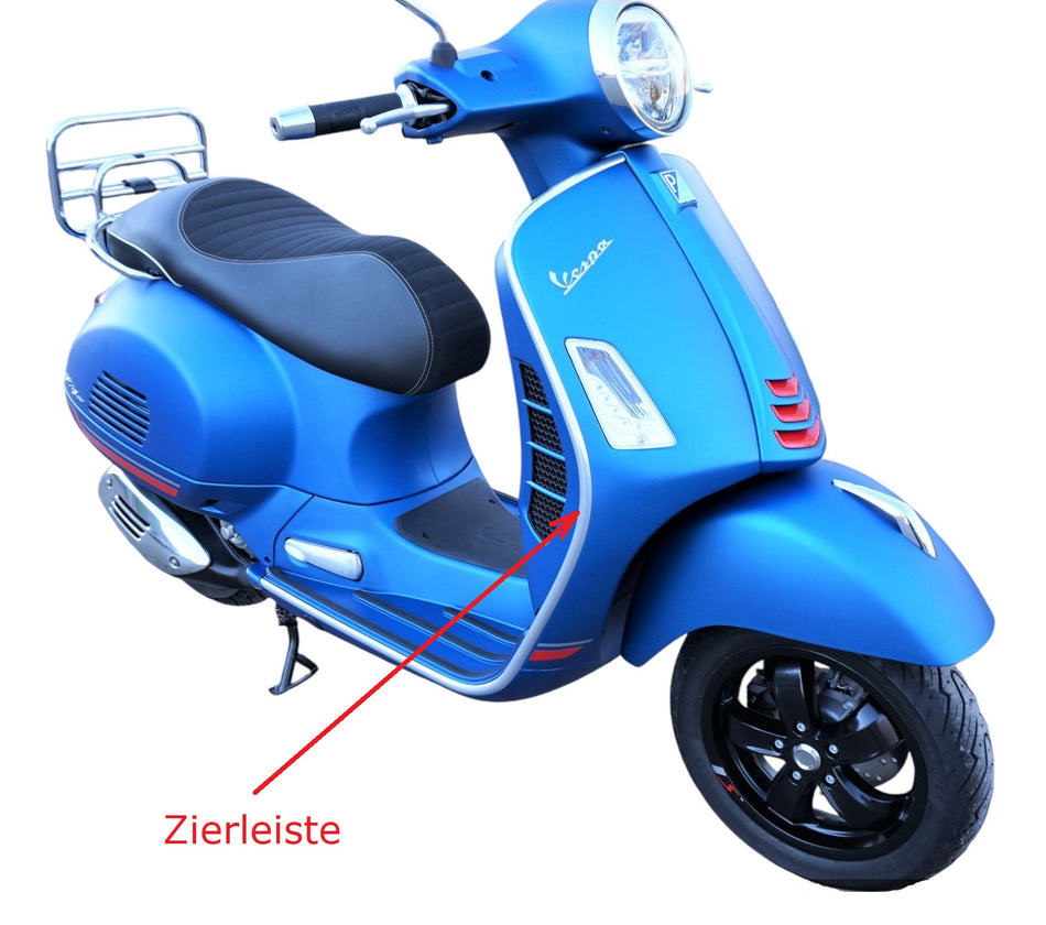 OEM Chromleiste Zierleiste rechts Piaggio Vespa GTS 125 300 HPE 2019-2023