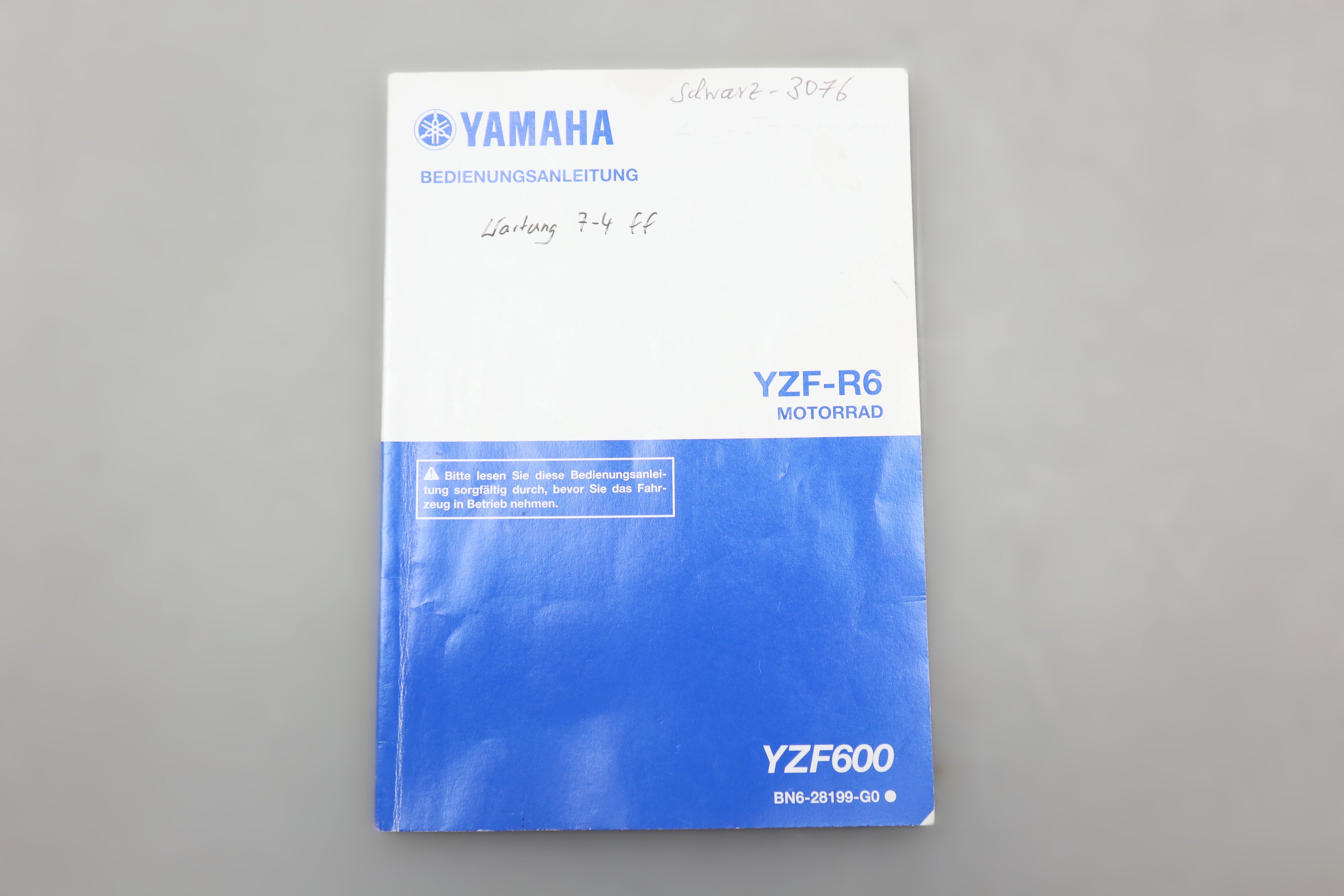 Bedienungsanleitung Betriebsanleitung BN6-28199-G0 Handbuch deutsch Yamaha YZF-R6 RJ27