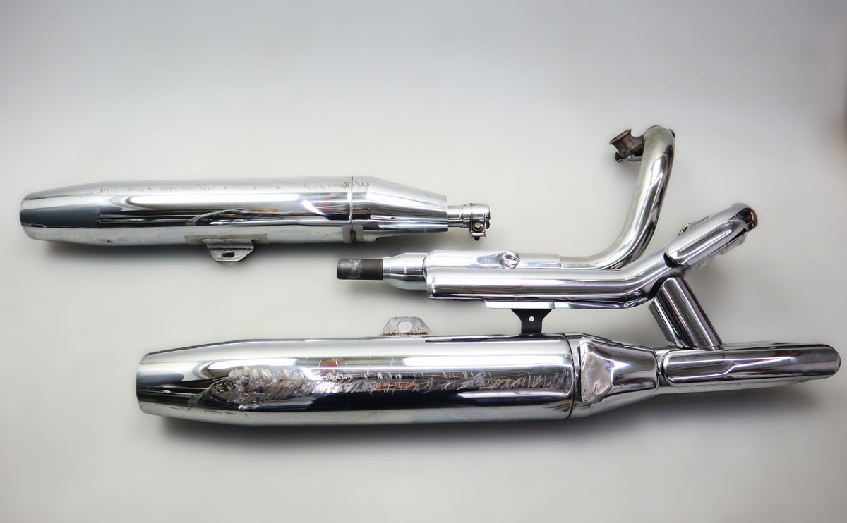 Auspuff Krümmer Endschalldämpfer Exhaust Yamaha XVS 650 VM04 Dragstar Classic