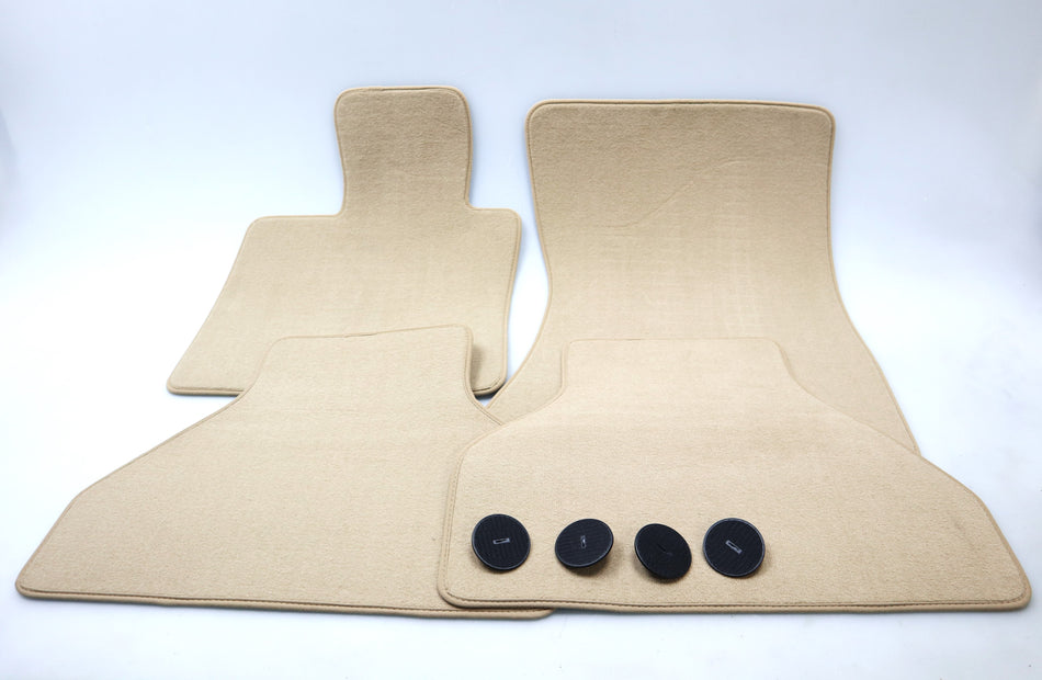 Auto Teppich Matten Fußmatten Set Velours Beige Original BMW X5 E70 M2438